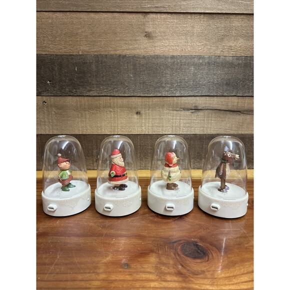 Christmas Hallmark Holiday Happy Tappers Set Of 4 - Picture 8 of 8